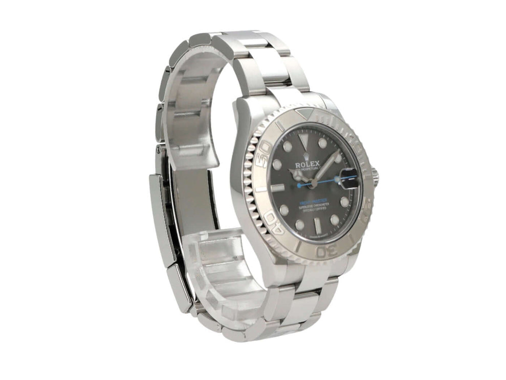 Rolex Yacht-Master 37 Edelstahl Platin 268622 Rhodium mit Oyster Edelstahl Armband und Rhodium Zifferblatt