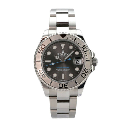 Rolex Yacht-Master 37 Edelstahl Platin 268622 Rhodium mit rhodiniertem Zifferblatt und Edelstahlarmband