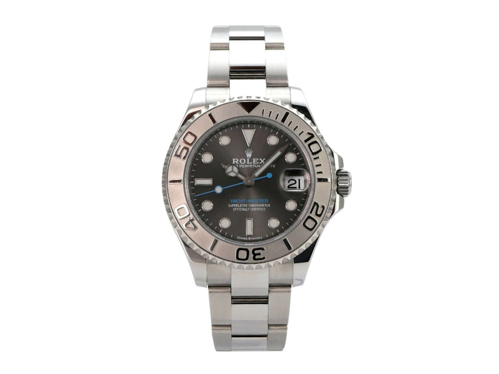 Rolex Yacht-Master 37 Edelstahl Platin 268622 Rhodium mit rhodiniertem Zifferblatt und Edelstahlarmband