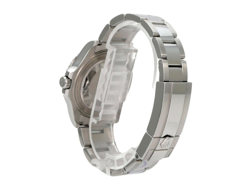 Rolex Yacht-Master 37 Edelstahl Platin 268622 Rhodium mit Oyster-Edelstahlarmband von der Seite.