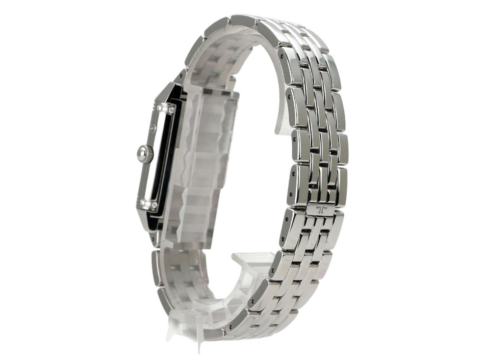 Jaeger-LeCoultre Reverso Duetto Duo 2698420 Edelstahlarmband und Gehäuse seitliche Ansicht.