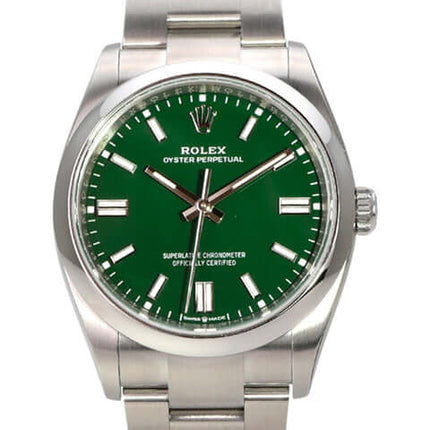 Rolex Oyster Perpetual 31 Ref. 277200 Grün mit grünem Zifferblatt und Edelstahlgehäuse