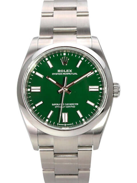 Rolex Oyster Perpetual 31 Ref. 277200 Grün mit grünem Zifferblatt und Edelstahlgehäuse