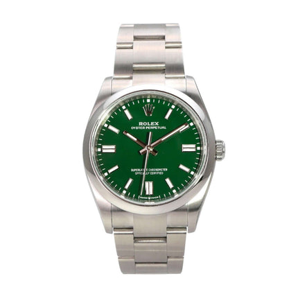Rolex Oyster Perpetual 31 Ref. 277200 Grün Uhr mit grünem Zifferblatt und Edelstahlband