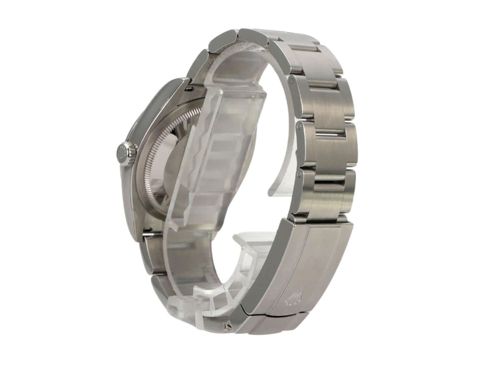 Rolex Oyster Perpetual 31 Ref. 277200 Grün Edelstahlgehäuse und Politur, elegante Froschschließe.