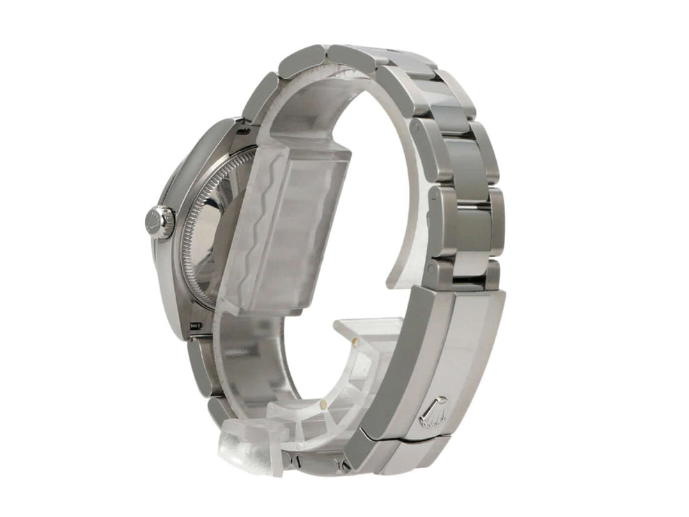 Rolex Datejust 31 Oystersteel 278240 Schwarz Römisch Rückansicht mit Edelstahlband und Gehäuse