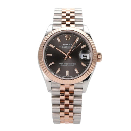 Rolex Datejust 31, Oystersteel, 18 kt Everose-Gold, schiefergraues Zifferblatt, Jubile-Armband, Ref. 278271.