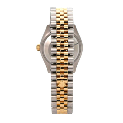 Rolex Datejust 31 Oystersteel Gelbgold 278273 Oliv R DIA Jubile-Band seitliche Ansicht des Armbands