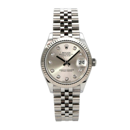 Rolex Oyster Datejust 31 278274 Silber Diamant Jubile-Band mit silberfarbenem Zifferblatt und Jubilé-Armband