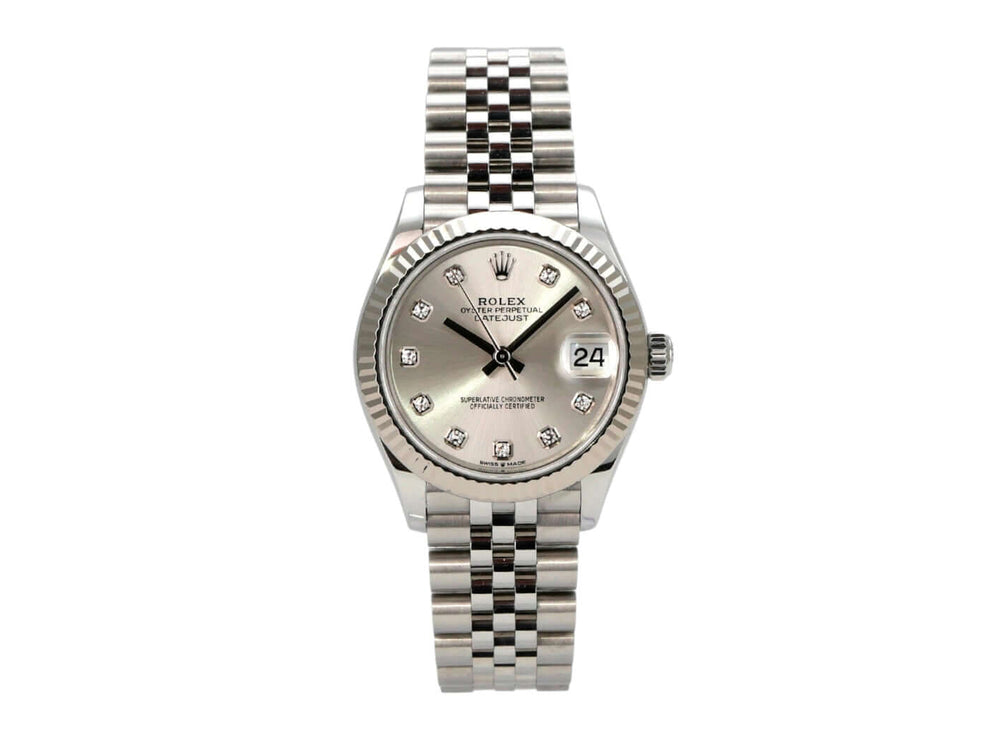 Rolex Oyster Datejust 31 278274 Silber Diamant Jubile-Band mit silberfarbenem Zifferblatt und Jubilé-Armband