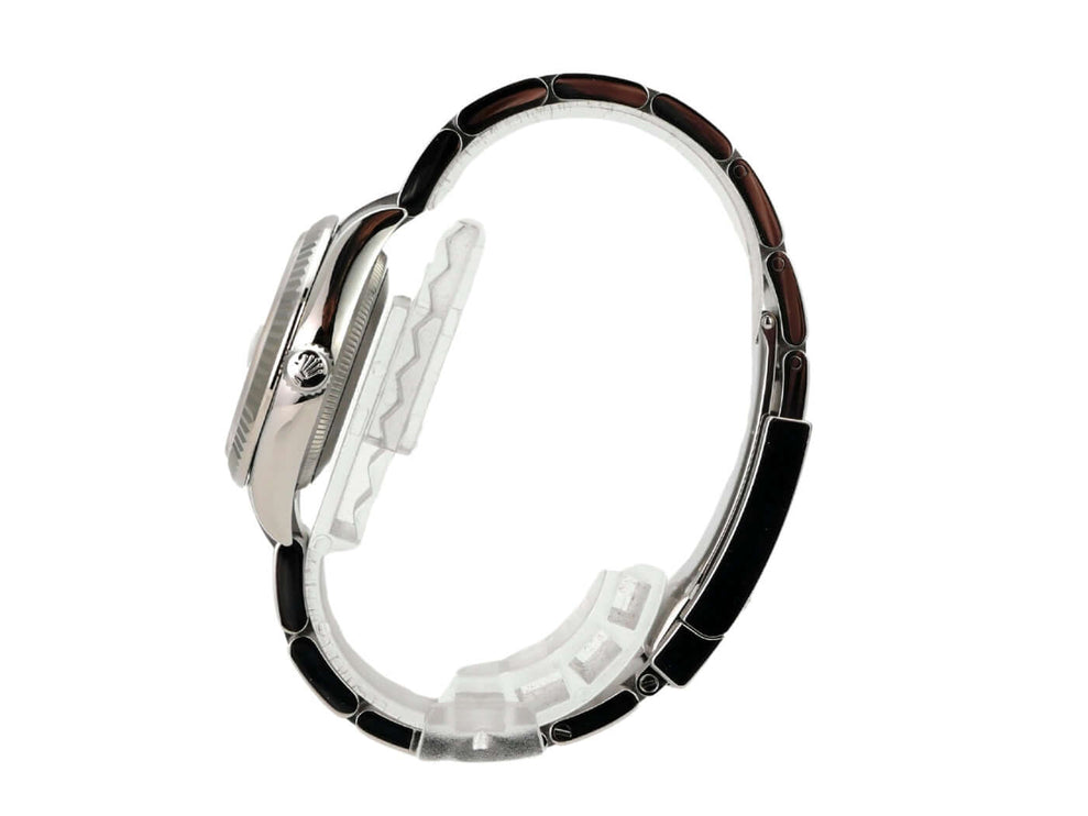 Rolex Oyster Datejust 31 278274 Weiss Römisch seitliche Ansicht mit Edelstahl- und Goldarmband