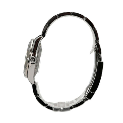 Rolex Datejust 31 Edelstahl Weißgold Diamant 278344RBR Mintgrün seitliche Ansicht mit Oysterband