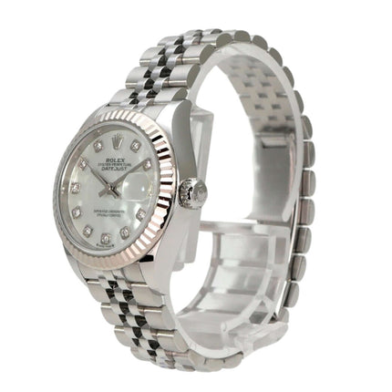 Rolex Datejust 28 279174 Perlmutt Dia Jubile-Band, Edelstahlarmband und Perlmutt-Diamantzifferblatt