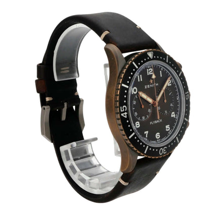 Zenith Pilot Cronometro Tipo CP-2 Flyback 29.2240.405-18.C801 aus Bronze mit braunem Lederband