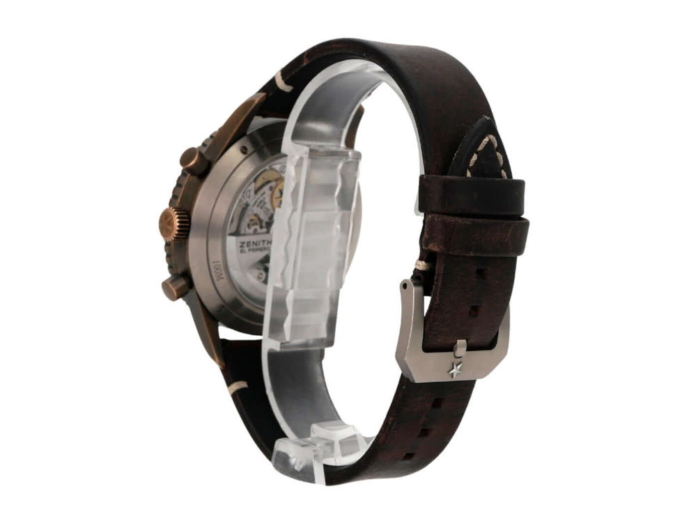 Zenith Pilot Cronometro Tipo CP-2 Flyback 29.2240.405-18.C801 Bronze-Automatikuhr mit Lederband