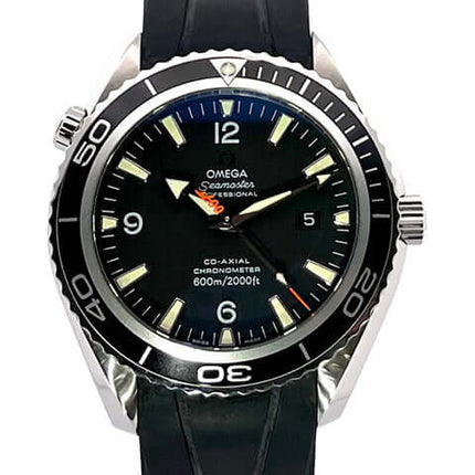 Omega Seamaster Planet Ocean 600m 45,5mm Casino Royale Uhr mit schwarzem Zifferblatt und Kautschukband