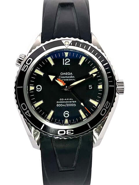 Omega Seamaster Planet Ocean 600m 45,5mm Casino Royale Uhr mit schwarzem Zifferblatt und Kautschukband
