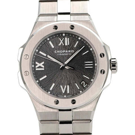 Chopard Alpine Eagle Large 41 Ref. 298600-3002, Edelstahlgehäuse, graues Zifferblatt, Automatik, 41 mm Durchmesser.