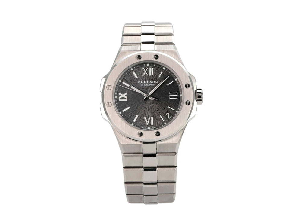 Chopard Alpine Eagle Large 41 Ref. 298600-3002, Edelstahlgehäuse, graues Zifferblatt, Automatik, wasserdicht bis 10 bar.