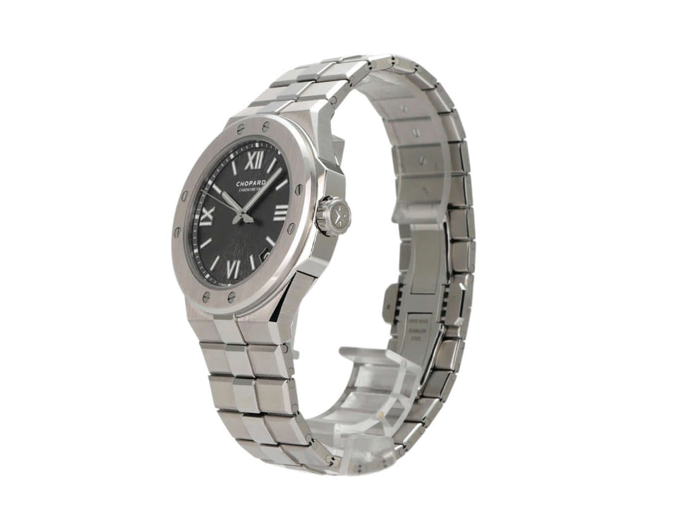 Chopard Alpine Eagle Large 41 Ref. 298600-3002, Edelstahl, graues Zifferblatt, Automatik, wasserdicht bis 10 bar.