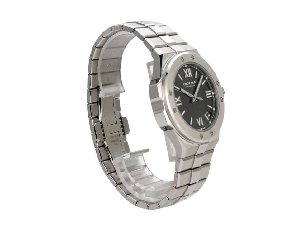 Chopard Alpine Eagle Large 41 Ref. 298600-3002, Edelstahl, graues Zifferblatt, Automatik, elegantes Design.