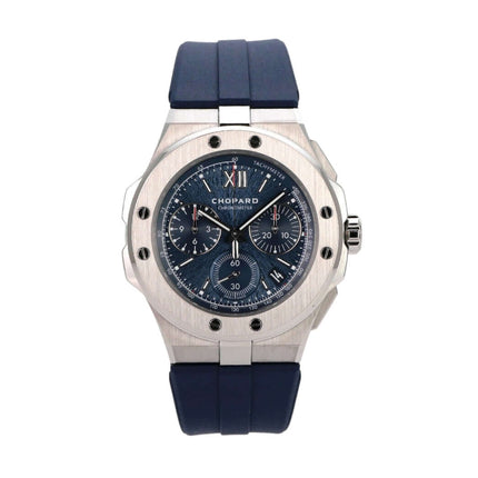 Chopard Alpine Eagle XL Chrono Ref. 298609-3003, Edelstahl, 44 mm, blaues Kautschukband, blaues Zifferblatt, Automatikuhr, Chronograph