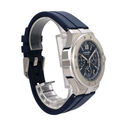 Chopard Alpine Eagle XL Chrono Ref. 298609-3003 Uhr mit blauen Kautschukband und Edelstahlgehäuse, Automatik-Chronograph.