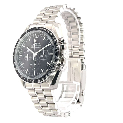 Omega Speedmaster Professional Moonwatch 310.30.42.50.01.002 aus Edelstahl mit schwarzem Zifferblatt und Tachymeter-Lünette