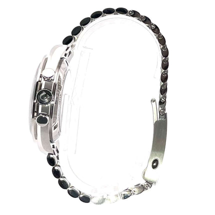 Omega Speedmaster Professional Moonwatch Seitenansicht, poliertes und satiniertes Edelstahlgehäuse und Armband, Referenz 310.30.42.50.01.002