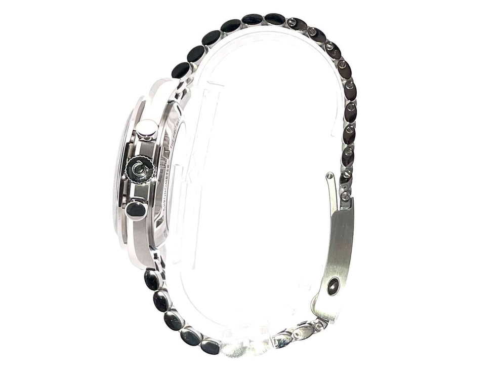 Omega Speedmaster Professional Moonwatch Seitenansicht, poliertes und satiniertes Edelstahlgehäuse und Armband, Referenz 310.30.42.50.01.002