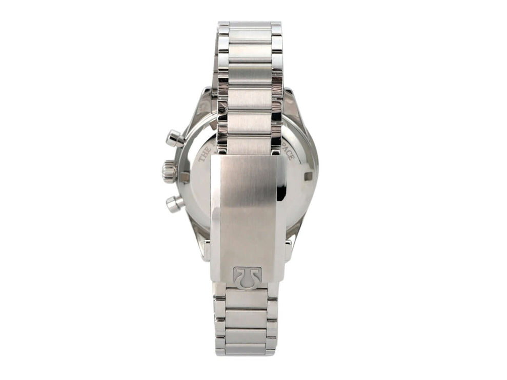 Omega Moonwatch First Omega in Space 310.30.40.50.06.001 Edelstahl-Armband von hinten mit Faltschließe.