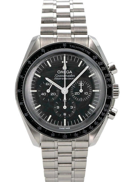 Omega Speedmaster Professional Moonwatch 310.30.42.50.01.001 mit schwarzem Zifferblatt und Edelstahlarmband