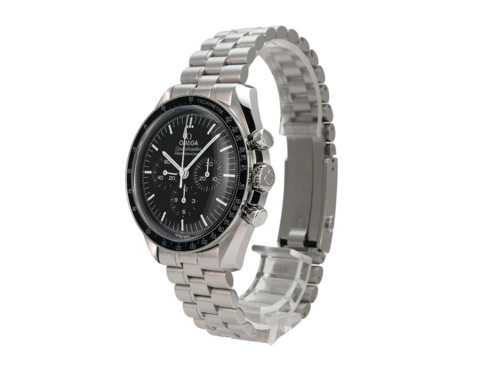 Omega Speedmaster Professional Moonwatch 310.30.42.50.01.001 mit Edelstahlarmband und schwarzem Zifferblatt