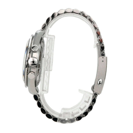 Omega Speedmaster Professional Moonwatch 310.30.42.50.01.001 seitliche Ansicht des Edelstahlgehäuses und Armbands.