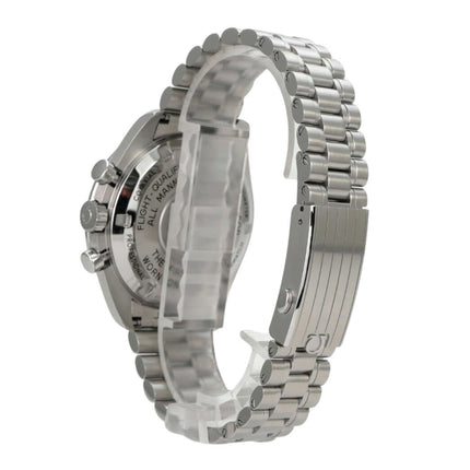 Omega Speedmaster Professional Moonwatch 310.30.42.50.01.001 seitliche Ansicht mit Edelstahlarmband