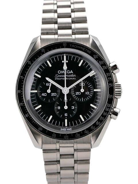 Omega Speedmaster Professional Moonwatch 310.30.42.50.01.001 mit schwarzem Zifferblatt und Edelstahlarmband