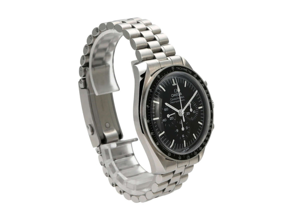 Omega Speedmaster Professional Moonwatch 310.30.42.50.01.001 auf Edelstahlarmband mit schwarzem Zifferblatt