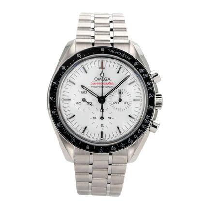 Omega Speedmaster Professional Moonwatch 310.30.42.50.04.001 mit weißem Zifferblatt und Edelstahlarmband