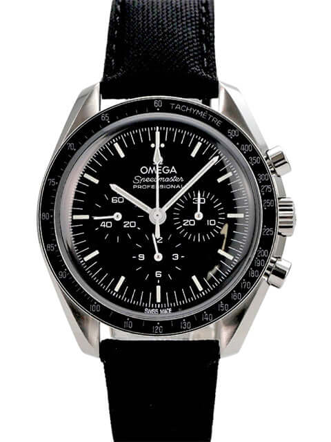 Omega Speedmaster Professional Moonwatch 310.32.42.50.01.001 mit schwarzem Zifferblatt und Textilarmband
