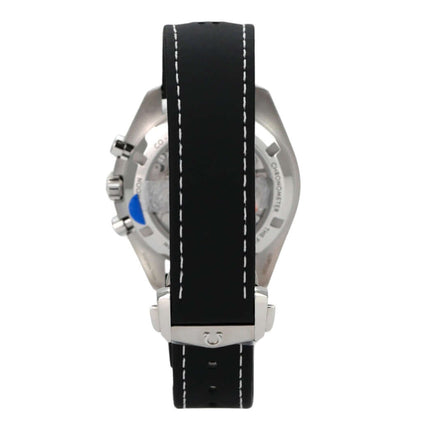 Omega Speedmaster Professional Moonwatch 310.32.42.50.04.002 mit schwarzem Lederband im Profil