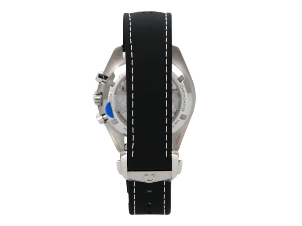 Omega Speedmaster Professional Moonwatch 310.32.42.50.04.002 mit schwarzem Lederband im Profil