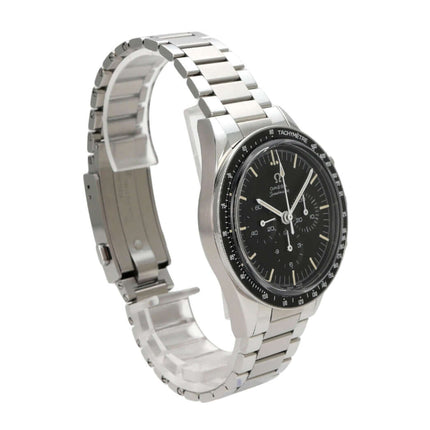 Omega Moonwatch Chronograph Kaliber 321 Ref. 311.30.40.30.01.001 Edelstahlarmband Uhr mit schwarzem Zifferblatt