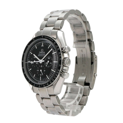 Omega Speedmaster Professional Moonwatch 311.30.42.30.01.005 auf poliertem Edelstahlarmband mit schwarzem Zifferblatt