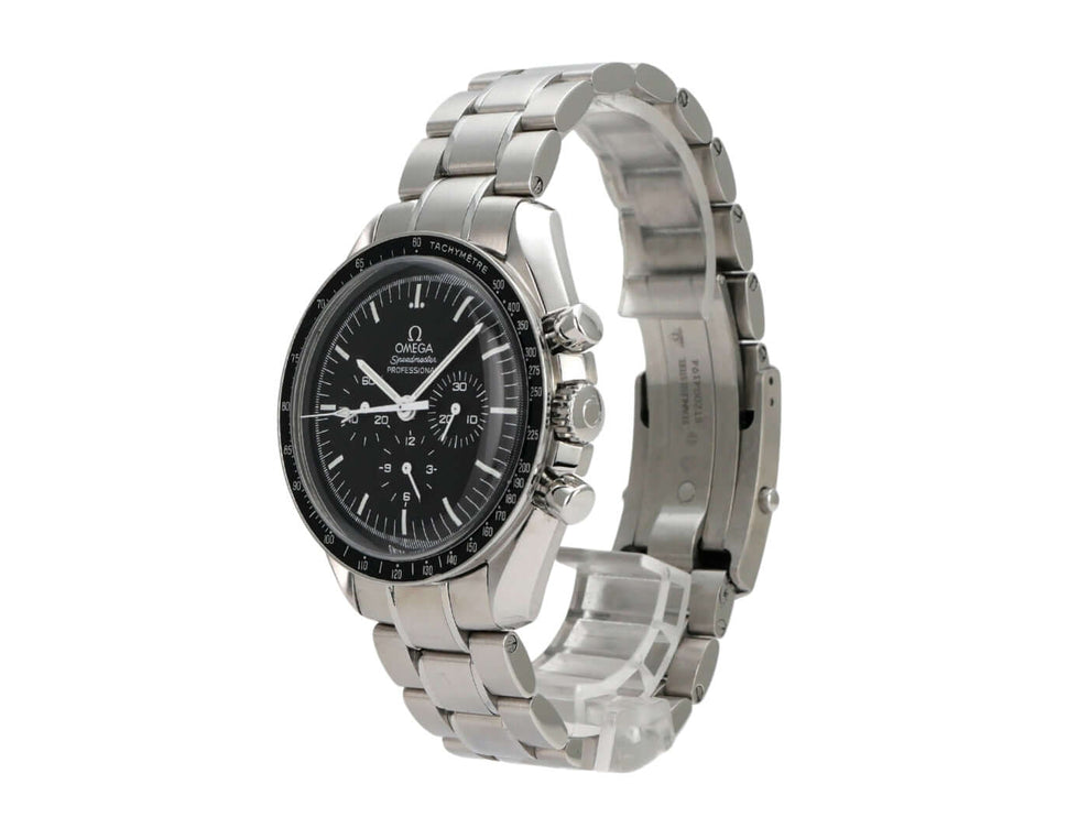 Omega Speedmaster Professional Moonwatch 311.30.42.30.01.005 auf poliertem Edelstahlarmband mit schwarzem Zifferblatt