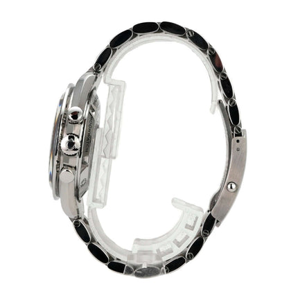 Omega Speedmaster Professional Moonwatch 311.30.42.30.01.005 seitliche Ansicht mit Edelstahl-Armband und polierter Lünette.