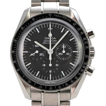 Omega Speedmaster Professional Moonwatch 311.30.42.30.01.005 in Edelstahl mit schwarzem Zifferblatt und Tachymeterskala