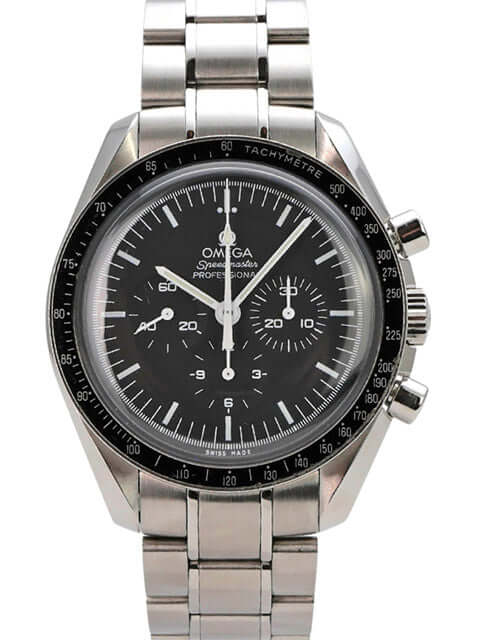Omega Speedmaster Professional Moonwatch 311.30.42.30.01.005 in Edelstahl mit schwarzem Zifferblatt und Tachymeterskala