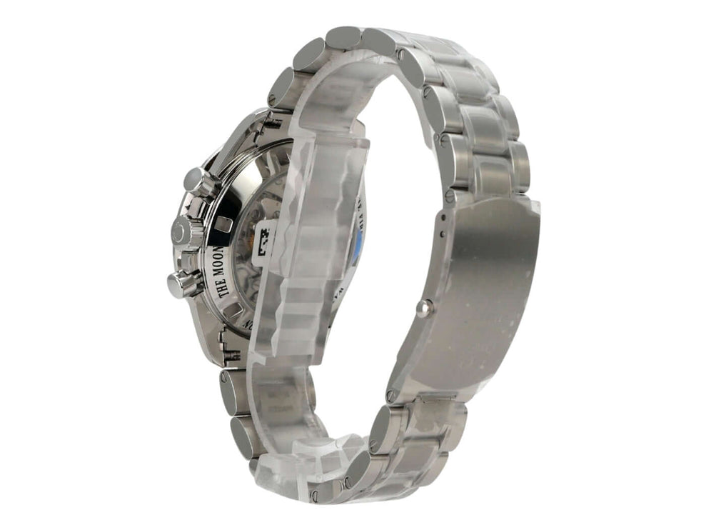 Omega Speedmaster Professional Moonwatch 311.30.42.30.01.006 mit Edelstahlarmband und Gehäuseansicht.