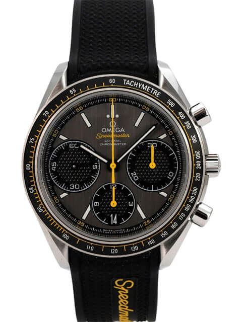 Omega Speedmaster Racing 326.32.40.50.06.001 Chronograph mit schwarzem Kautschukarmband und Tachymeter