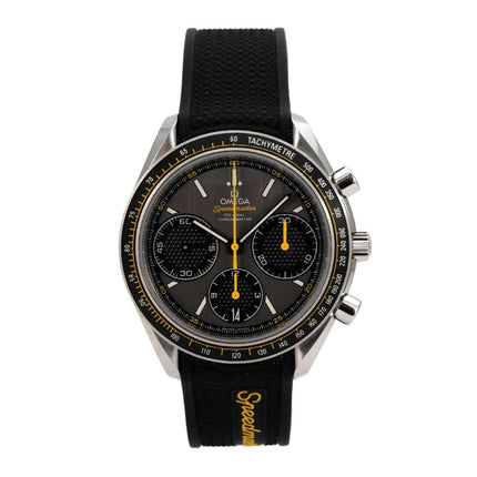 Omega Speedmaster Racing 326.32.40.50.06.001 mit schwarzem Kautschukarmband und Tachymeter-Lünette